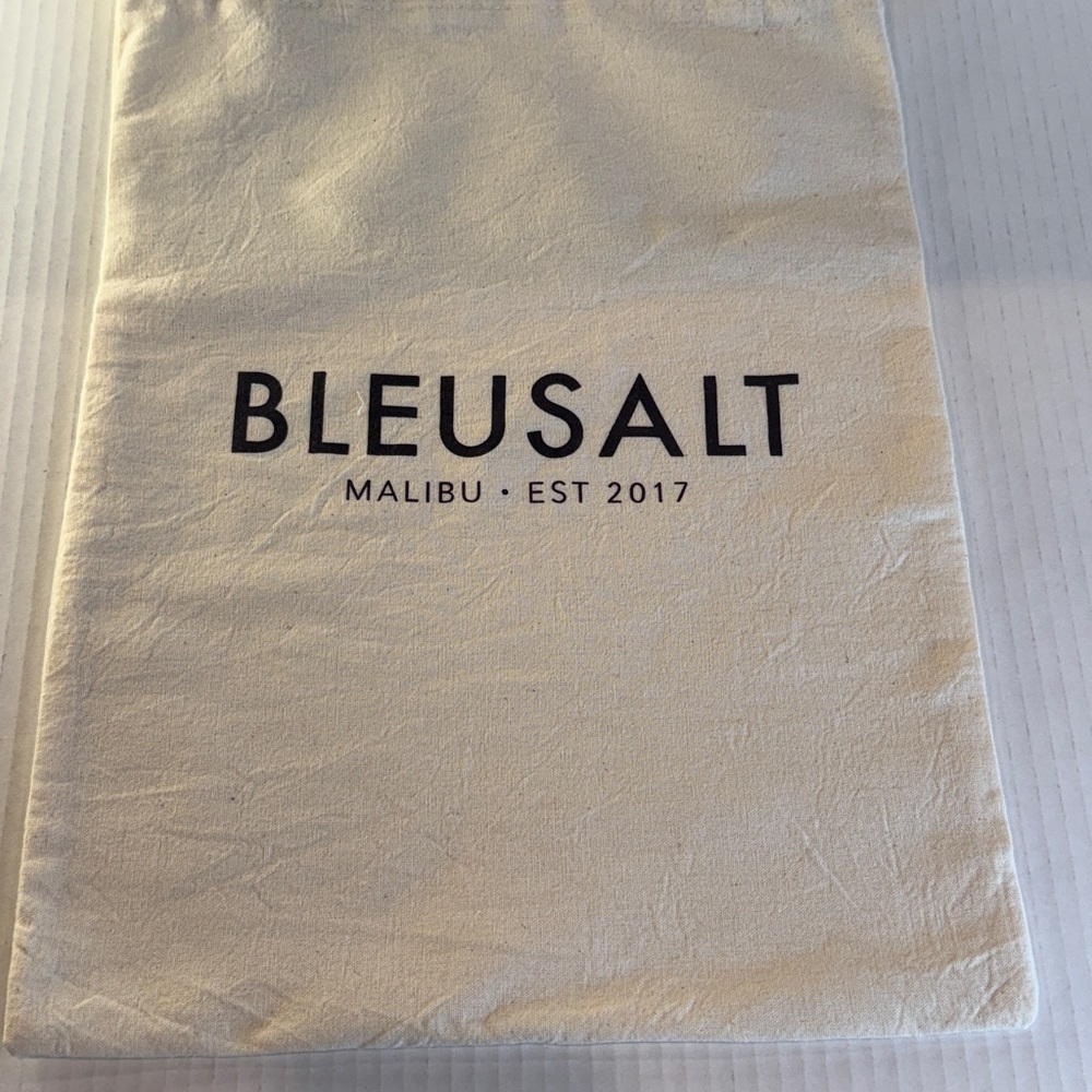 🆕 🌊 BLEUSALT Malibu Cotton Drawstring Bag – Oversized Luxe Pouch